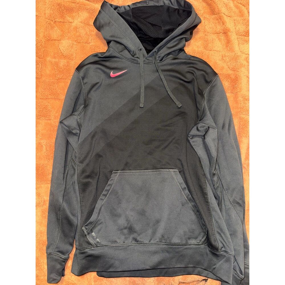 Nike Therma-Fit Grey Pink Sweatshirt Hoodie- Women's Small